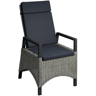 Ambia Garden Gartensessel PORTLAND SMOKE ALU - B/H/T ca. 58.00x109.00x66.00