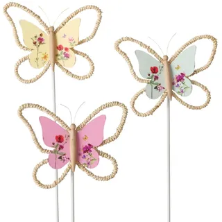 Boltze Gartenstab Hippie 3-fach sortiert 100 cm