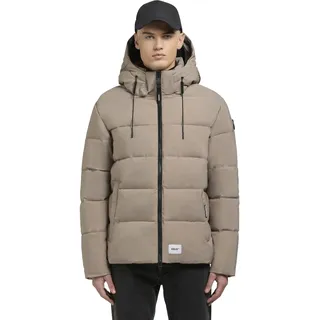 Winterjacke KHUJO "Loga2-YM", Herren, Gr. XL (54), beige, Material: 100% Polyester. Futter: 100% Polyester. Wattierung: 100% Polyester, gerade hüftbedeckend, Ärmel ohne Ärmelschlitz normaler Saum, Jacken Winterjacke, Steppjacke mit abnehmbarer Kapuze und Rucksackträgern