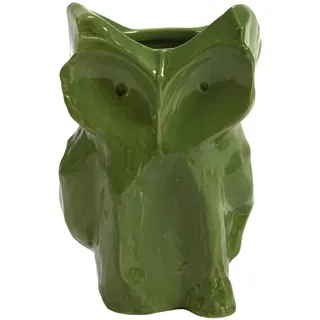 Serax - Marni Steingut Vase OWL / Eule AFTER MIDNIGHT - Größe XS - dunkelgrün