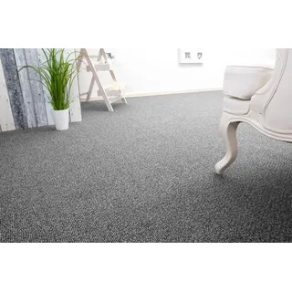 andiamo Auslegware Teppichboden Meterware Carlos - Teppichboden Auslegware & Teppich Meterware - Auslegware Teppich Meterware 4m & 5m breit - pflegeleichter Bodenbelag Grau - 400 x 300 cm