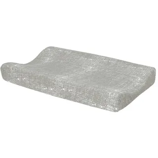 Meyco Baby Wickelauflagenbezug Fine Lines Grey (100% Baumwolle, 1-tlg), 85x75cm grau