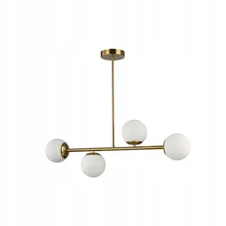 MasterLED Pendelleuchte 4-flammig Gold, E27 Fassung, Glaskugeln Hängelampe, Modernes Design für Esszimmer & Küche - Gold