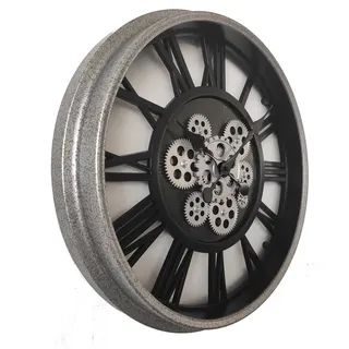 GLOBO Wanduhr 50,8 cm römische Ziffern silber
