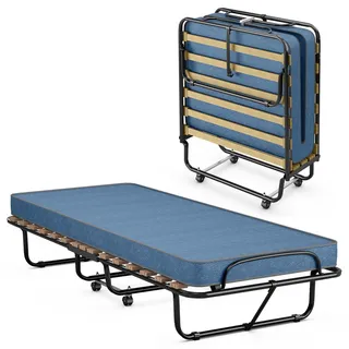 Costway 80 x 190 cm Blau/Schwarz