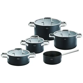 Rösle Ebonic Topf-Set 5-tlg. 16 cm rund + Glasdeckel