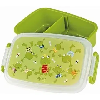 SIGIKID 25326 Mini Brotdose Frosch, klein, Trennwand innen