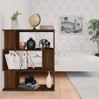 vidaXL Bücherregal/Raumteiler Braun Eiche 80x24x96 cm Holzwerkstoff