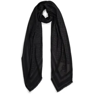 Tommy Hilfiger Modeschal TOMMY HILFIGER "TH MONOGRAM", Herren, schwarz, Materialmix, Modetücher