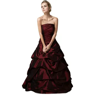 hochzeits-shop-hamburg HBH Hamburger Brautmode Abendkleid WD1146 Bordeaux Gr.46 - 46