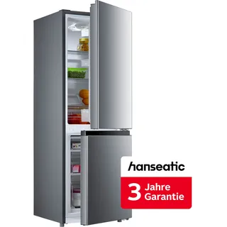 Hanseatic HKGK14349BI Kühl-Gefrierkombination (175 l, 1430 mm hoch, Silber)