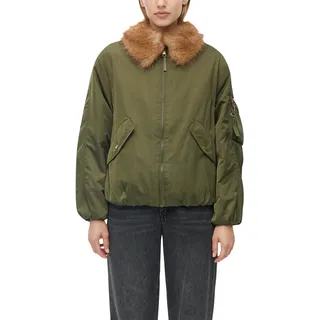 s.Oliver Blouson mit Webpelzkragen Grün M