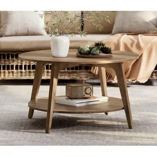 VASAGLE Couchtisch Weiß MDF 80 x 45 cm