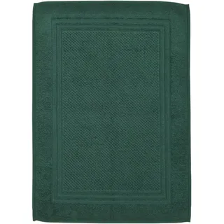 ROSS Duschmatte Unifond, Höhe 1 mm, strapazierfähig, fußbodenheizungsgeeignet, Baumwolle, rechteckig, Uni mit Bordüre, Badezimmerteppich, waschbar grün
