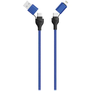 2Go 797368 USB Kabel 1,2 m USB A/USB C Datenkabel blau 120cm