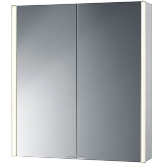 Spiegelschrank JOKEY "CantALU" Schränke Gr. B/H/T: 67 cm x 73,5 cm x 16 cm, 2 St., grau (aluminium) Spiegelschrank ohne Beleuchtung Spiegelschränke Schränke