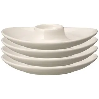 Villeroy & Boch Eierbecher For Me Eierbecher, 4 Stück, weiß, (4-tlg), Premium Porcelain, mikrow.- & spülm.sicher, Made in Germany weiß