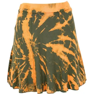 Guru-Shop Minirock Batik Hippie Minirock, Boho Sommerrock - olivgrün alternative Bekleidung grün