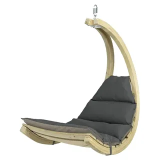 Amazonas Swing chair anthracite-Hängestuhl aus Holz mit Kissen Hängestuhl - Grau