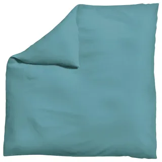Schlafgut Bettdeckenbezug Woven Satin, Pastellblau, Textil, Uni, 200x200 cm, Textiles Vertrauen - Oeko-Tex®, AZO-frei, Bsci, Oeko-Tex® Standard 100, pflegeleicht, atmungsaktiv, bügelleicht, schadstoffgeprüft, weiche und anschmiegsame Oberfläche, dicht gewebtes Garn, Schlaftextilien, Bettwäsche, Bettwäsche, Makosatin-Bettwäsche