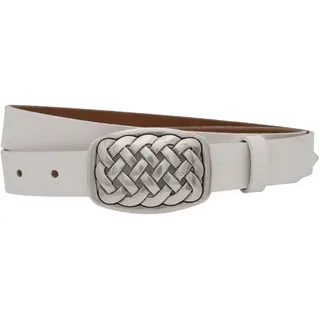Ledergürtel ANNAMATONI "AnnaMatoni Damen Leder Gürtel 2,5cm Breit echt Leder Gürtel Made", Damen, Gr. TW80, weiß (weiß 100), 100% Leder, Gürtel Ledergürtel