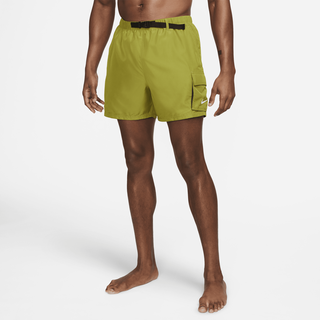 Nike verstaubare Schwimmhose mit Gürtel für Herren (ca. 12,5 cm) - Grün, S