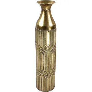 Werner Voss, Vase, Vase Luxor, gold Metall (1 x, 14.5 x 68 cm)