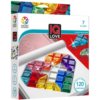 smart games - IQ Love, Puzzle Game with 120 Challenges, 2 Playing Modes, 7+ Years