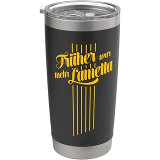 Lustiges Früher war mehr Lametta Weihnachtsbaum Weihnachten Doppelwandiger Edelstahl-Thermobecher