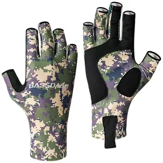 Bassdash ALTIMATE Anglerhandschuhe Fahrradhandschuhe Sonnenschutz Fingerlose Winter Handschuhe für Männer und Frauen zum Kajakfahren Paddeln Wandern Radfahren Fahren Schießtraining