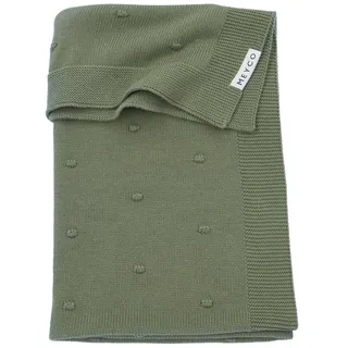 Babydecke Mini Knots Forest Green, Meyco Baby, 100x150cm grün 100 cm x 150 cm