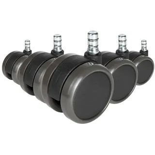 HJH Office 5x Hartbodenrollen 11 mm x 65 mm