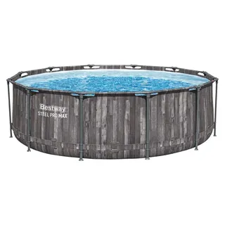 BESTWAY Steel Pro MAX Solo Pool Ø 366 x 100 cm grau