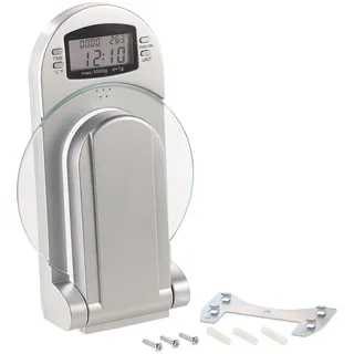 Rosenstein & Söhne Wandwaage: Digitale Küchenwaage zur Wandmontage, klappbar, Timer, 3 kg Tragkraft (Wandküchenwaage, Küchenwandwaage, Wandbefestigung)