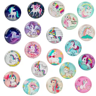 20 Stück Einhorn Magnete Kinder Kühlschrankmagnete für Magnettafel Kühlschrank Whiteboard Pinnwand Magnettafel Küche Dekorative Stark Geschenke für Erwachsene