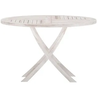 VCM Gartentisch 120 x 120 x 75 cm Weiß