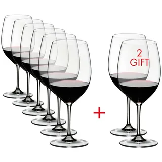 Riedel Vinum Cabernet Sauvignon/Merlot Gläser-Set, 8-tlg. (7416/0)