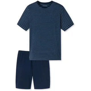 SCHIESSER Schlafanzug kurz Dunkelblau XL