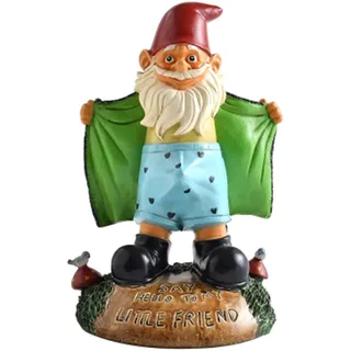 Gartenzwerg Statue Ornament Lustige zwergs Statue Lustig Gartenzwerge Gartendeko Für Draußen Gartenwichtel Figuren Wetterfest GNOME Gartenfiguren Für Außen Gartenwichtel Für Hof, Rasen, Balkon