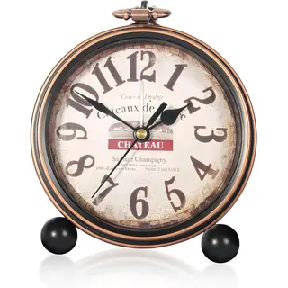 Retro Wecker Analog Ohne Ticken Lautlos: Tischuhr Vintage Silent Kleine