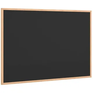 vidaXL Kreidetafel mit massivem Kiefernholzrahmen Schwarz 80x55 cm