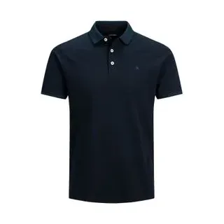 JACK & JONES Paulos Kurzarm-poloshirt Dark Navy / Detail Slim Fit 2XL