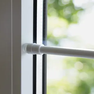 Tür- Fenster- Klemmstange Gardinenstange ohne Bohren für Scheibengardinen oder Türvorhänge (weiß, 60 bis 90 cm)