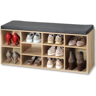 KESPER Schuhschrank 103,5 x 48 x 29,5 cm Sonoma Eiche / braun