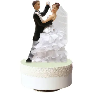 Cuzit Hochzeits-Spieluhr für Brautpaar – rotierende Figuren "Mr & Mrs", ideal für Verlobungen, Valentinstag, Brautparty