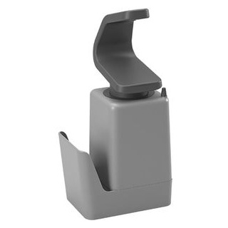 Metaltex Seifenspender Soap-Tex, grau, Kunststoff, mit Schwamm- und Ringhalter, 400ml