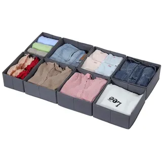 luxuskollektion Schubladen Organizer PAX 100 x 58 cm 8-tlg. Grau