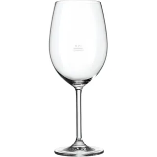 LEONARDO HOME Rotweingläser Daily Gastro-Edition, Geeichte Weingläser mit 0,2 l - Eichung, Randvollfüllung 460 ml, Genormte Gläser für Hotel & Gastronomie, 18er Set