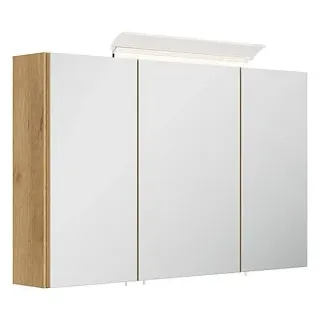 POSSEIK Spiegel mit Beleuchtung 120 eiche gold 120,0 x 17,0 x 62,0 cm
