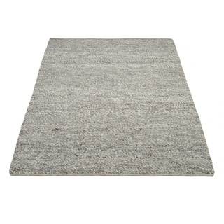 Teppich OCI DIE TEPPICHMARKE "FAVORIT" Teppiche Gr. B/L: 200 cm x 250 cm, 12 mm, 1 St., grau (charcoal) Schurwollteppiche Handweb-Teppich aus Indien, handgewebt, hochwertig verarbeitet